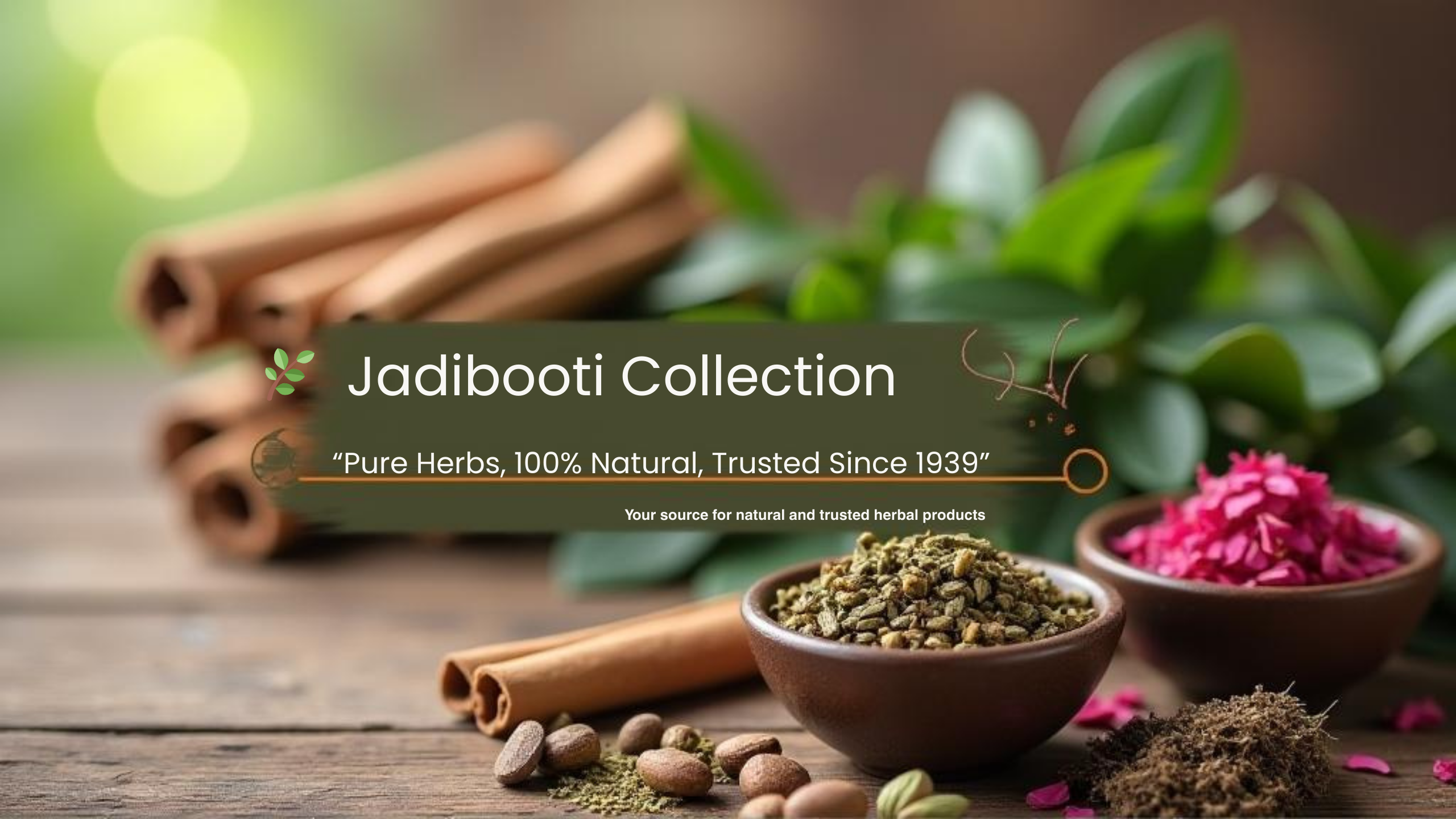 youtube banner explore the jadibooti collection – pure herbal goodness